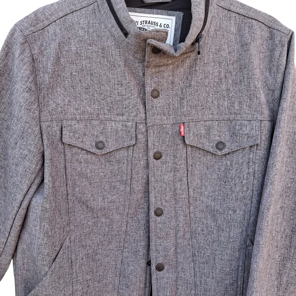 Levi's Strauss & Company, Grey Zip Snap Trucker Utility Jacket, Men Size Small - Picture 3 of 16